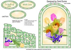 Spring Flowers Cutaway Card - Easter
