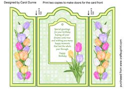 Gate Fold Spring Flowers- Birthday