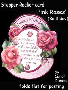 Stepper Rocker - Pink Roses (birthday)