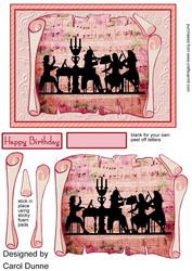 Classical Music Decoupage (pink)