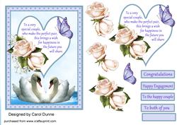 Swans and Verse with Decoupage