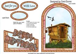 Gypsy Caravan Cutaway Card