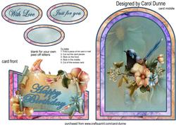 Summer Blue Bird Cutaway Card
