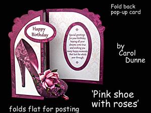 Fbp Pink Shoe with Roses Decoupage