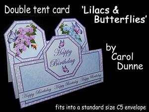 Double Tent Cards- Lilacs & Butterflies