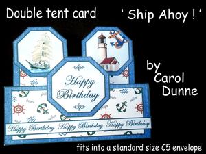 Double Tent Cards- Ship Ahoy!