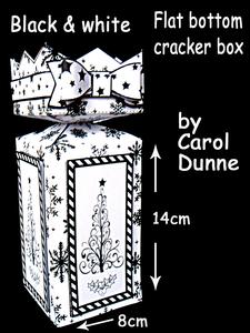 Flat Bottom Cracker Box- Black & White Tree