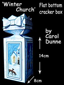 Flat Bottom Cracker Box- Winter Church