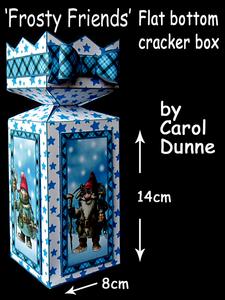 Flat Bottom Cracker Box- Frosty Friends