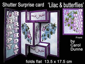 Shutter Surprise Card - Lilac & Butterfies