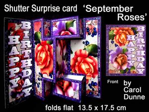 Shutter Surprise Card - September Roses