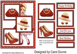 Three Squares- Polka Dot Birthday