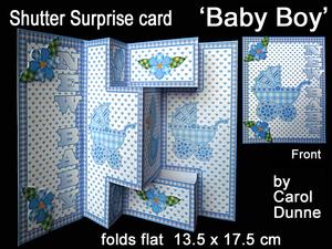 Shutter Surprise Card - Baby Boy
