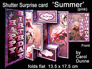 Shutter Surprise Card - Summer (pink)