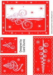 Trees and Snowflakes - Red