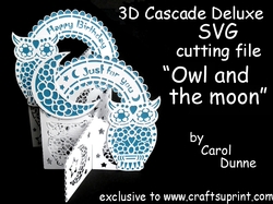 3D Cascade Owl and the Moon