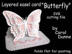 Image of cup694546_173 - Layered Easel Card-butterfly