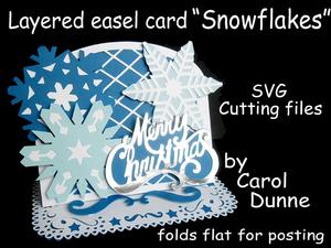 Layered Easel Card-snowflakes