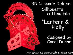 Lantern & Holly Silhouette Cutting Files
