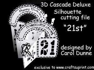 Twenty One Cascade Silhouette Cutting Files