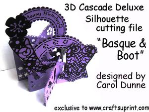 Basque And Boot Cascade Silhouette Cutting Files