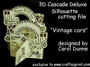3D Cascade Vintage Cars