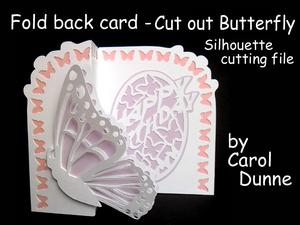 Fold Back Cut Out Butterfly Card