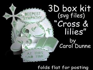 3D Box Lilies & Cross