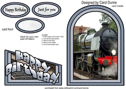 Cutaway card - Steam train