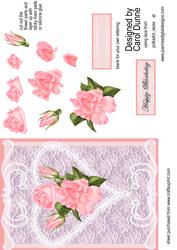 Lace Heart and Roses