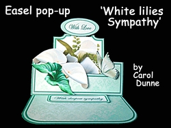 Easel pop-up Lilies - deepest Sympathy