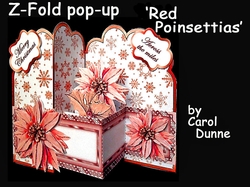 Z-Fold pop-up  Red Poinsettias