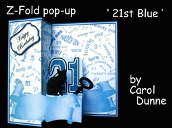 Z-Fold pop-up 21st Blue