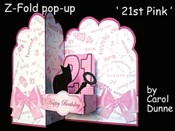 Z-Fold pop-up   21st Pink