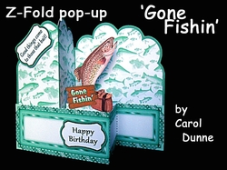 Z-Fold pop-up Gone fishin