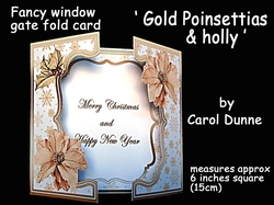 FWG Gold Poinsettias & holly 