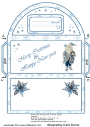 Blue Santa money wallet