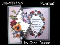 Diamond fold back - Pansies