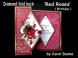 Diamond fold back    Red Roses 40th  (birthday)