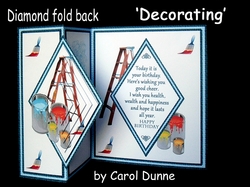 Diamond fold back Decorating
