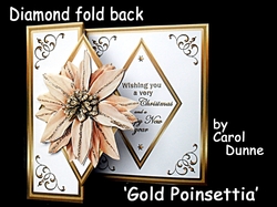 Diamond fold back Gold Poinsettia