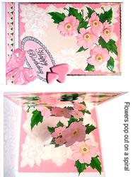 Pink Flowers and Lace Spiral Pop-up Kit