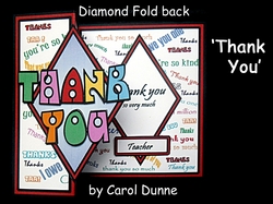 Diamond fold back Thank you