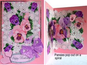 Lace, Pearls and Pansies Spiral Pop-up Kit