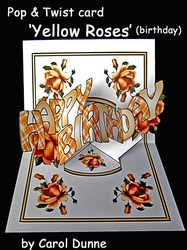 Pop & Twist card Yellow Roses (birthday)