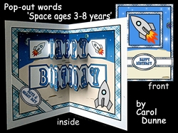 Space 3-8 years pop-out words