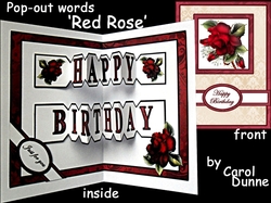 Pop-out words Red Rose