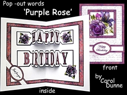 Pop-out words Purple Rose