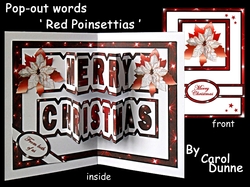 Pop-out words Red Poinsettias