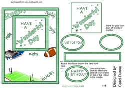 Rugby card front.